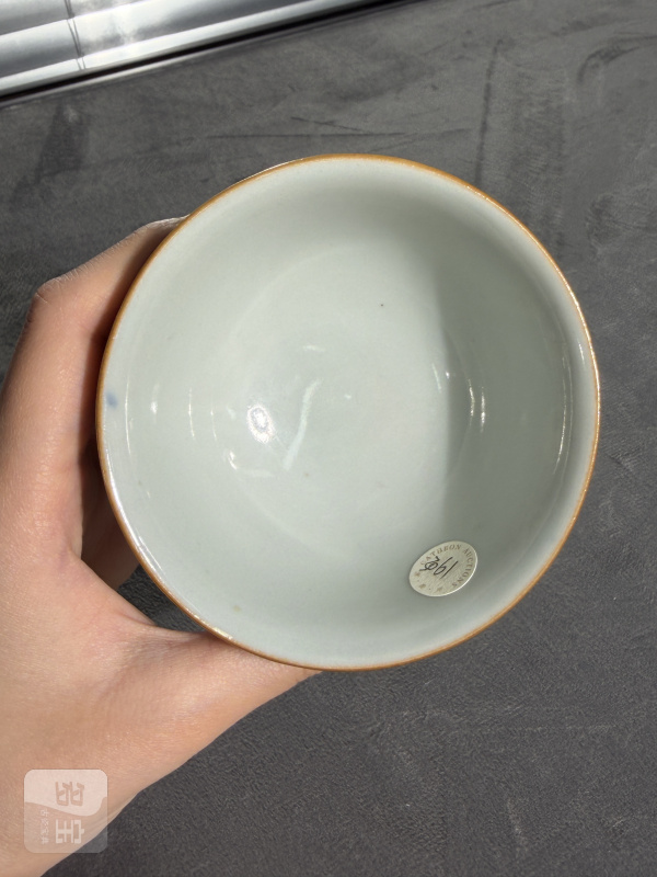 清乾隆霁蓝釉描金双龙赶珠纹茶园 - 图10